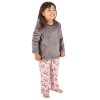 15C680: Girls Plush Top & Super Soft Printed Fleece Lounge Pant (3-8 Years)